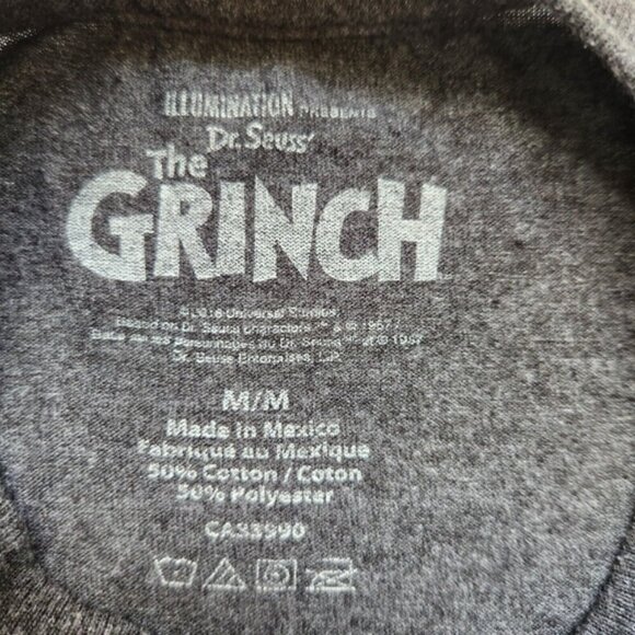 The Grinch T-Shirt Christmas De Seuss Size Med. Unisex He's A Mean One Grey - Picture 4 of 7